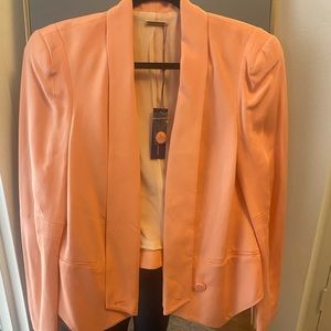 Women's one button Rebecca Minkoff blazer and hibiscus color. Size 6, NWT